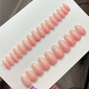 Press on nails medium almond ombré handmade custom
